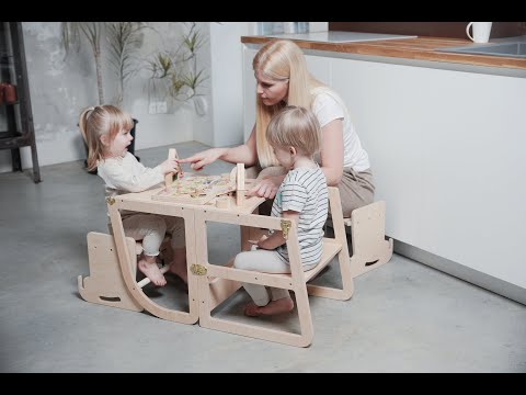 Transformable learning kitchen tower